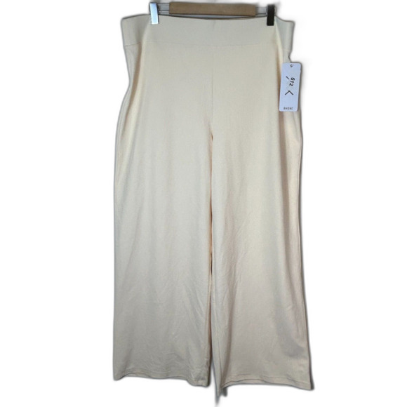 RHONE NWT Cream Ripple Knit Wide Leg Lounge Pants Size XXL (US 18-20) - Picture 5 of 15